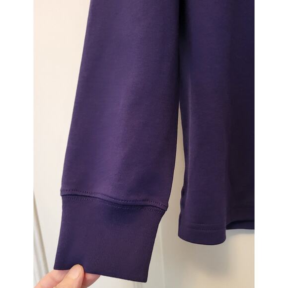 Lands' End Men Size M 38-40 Long Sleeve Polo Traditional Fit Dark Purple - Picture 5 of 9